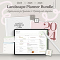 Landscape Digital Planner Bundle - 2024, 2025 & 2026